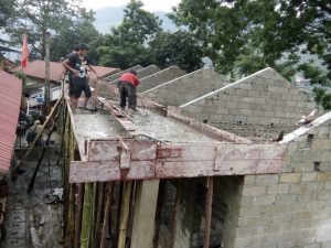 Đổ bê tông hiên 2